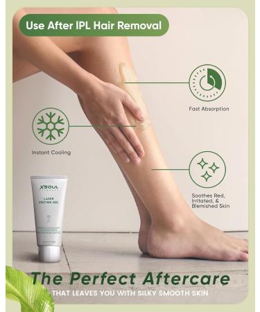 XSOUL Cooling Gel for Laser Hair Removal - Soothes & Moisturizes Skin with SOPHORA ANGUSTIFOLIA & ROSA RUGOSA Extracts | 2.11OZ | International Shipping Available - Buy Online on GoSupps.com