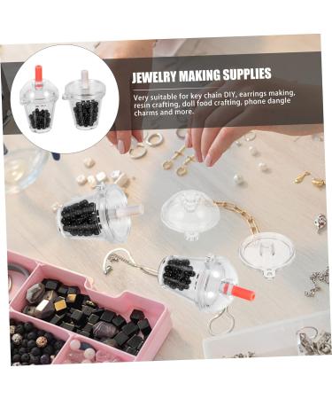 Anneome 1 Set Mini Pearl Milk Tea Phone Accessories Key Chain Making Kit Pearl Tea Pendant Charm Decorate - Buy Online on GoSupps.com