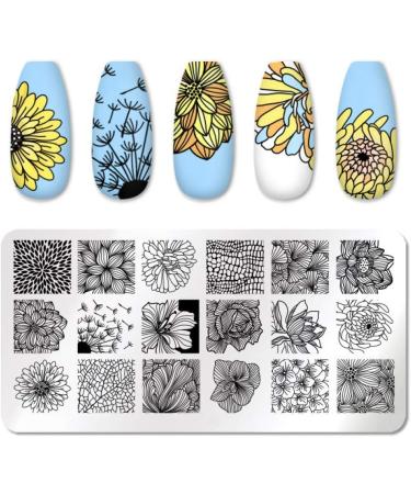 Shop Flower Nail Stamping Plates - Natural Series Nail Art Tools for Stunning Designs | International Shipping Available - Buy Online on GoSupps.com