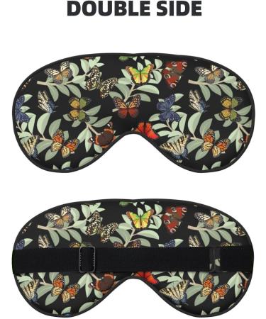 Multicolored Butterflies Sleep Mask | Adjustable Double-Sided Eye Mask | Soft Sleeping Eye Covers for Perfect Shading & Reduced Eye Edema - Buy Online on GoSupps.com