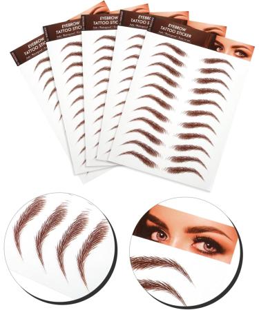 Beavorty 20 Sheets Eyebrow Stickers Authentic Eyebrow Makeup Eyebrow Simulation Eyebrow Fake Eyebrows 1 count (Pack of 1) Brownx4pcs - Buy Online on GoSupps.com