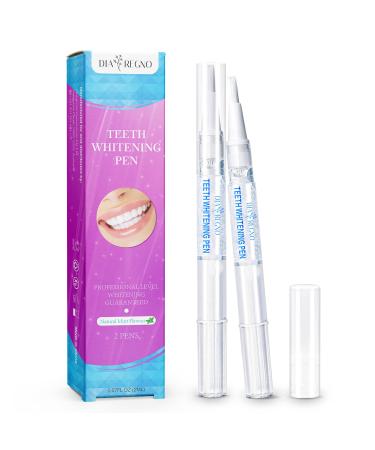 DIAREGNO Teeth Whitening Pen (2 Pens) - 20+ Uses, Effective & Painless, No Sensitivity - Beautiful White Smile - Natural Mint Flavor