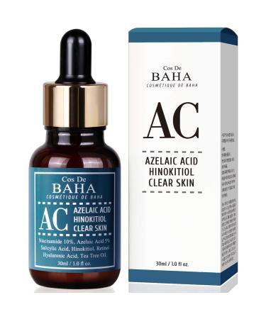 Cos De BAHA Azelaic Acid Hinokitiol Clear Skin 1 fl oz (30 ml)