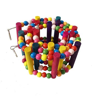 Large Bird Parrot Toys Ladders Swing Chewing Toys Hanging Pet Bird Cage Accessories Hammock Swing Toy for Small Parakeets Cockatiels 18 Ladders 48 inch - Buy Online on GoSupps.com