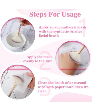 Aster 10 Pieces Fan Brushes for Facials Ultra Slim Face Mask Brush Face Mask Applicator Cosmetic Applying Tools for Glycolic Acid Peel Mask Esthetician Face Makeup - Buy Online on GoSupps.com