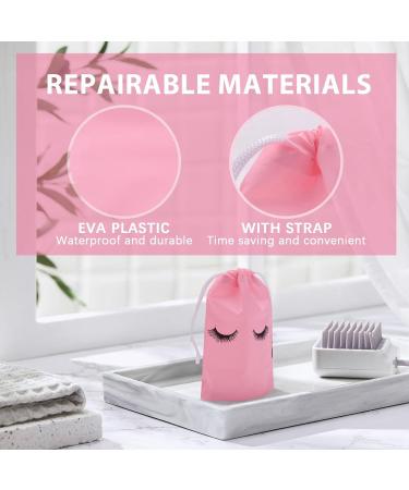 100 Pieces Pink Eyelash Aftercare Bags | Travel Cosmetic Pouches with Drawstring - Ideal for Makeup & Toiletries - Buy Online on GoSupps.com