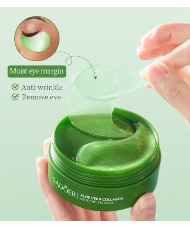 Aloe Vera Under Eye Patches Aloe Vera Eye Mask Targeted Puffiness and Dark Circles Care Reduce Fine Lines Hydrating Collagen Eye Mask for Youthful Appearance - Buy Online on GoSupps.com