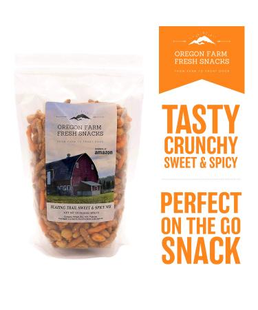 Oregon Farm Fresh Snacks Blazing Trail Sweet & Spicy Mix - 16oz Pouch - Healthy Nuts and Crackers for Game Night, Hiking & Beer Pub - 1 lb Pack - Buy Online on GoSupps.com