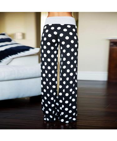 Shop Women's Plus Size Wide Leg Jogging Pants | Casual Dot Print Bohemian Style Beach & Homewear Pants - Buy Online on GoSupps.com