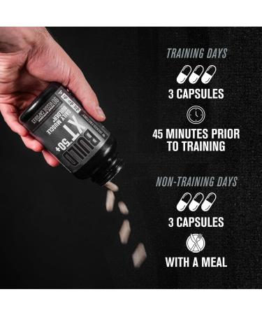 Jacked Factory Build-XT 50+ Daily Muscle Builder (90 Capsules) & Build PM Night Time Muscle Builder & Sleep Aid (60 Capsules) for Muscle Growth Vitality & Recovery - Buy Online on GoSupps.com