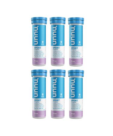 Nuun Active: Grape Electrolyte Enhanced Hydration Tablets (6 Tubes of 10 Tabs)