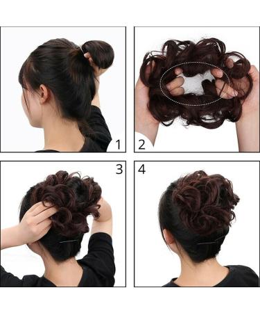 Messy Bun Hair Piece for Women Messy Bun Hair Piece Fluffy Wavy Scrunchies Synthetic Curly Chignon Ponytail Hair Extensions Elastic Thick Updo Hairpieces for Women Fake Hair Accessories for Women Gi 27T613 - Buy Online on GoSupps.com