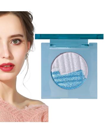 Highlighter Powder Palette Powder Eyeshadow Glitter Highlighter Makeup Palette - Portable 2-Color Long-Lasting Highlighting Delicate Powder for Eyes & Eyelids Kagrote S30