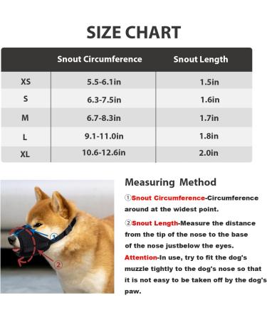 Adjustable Dog Muzzle - Breathable Mesh Nylon Anti-Bite & Anti-Barking for Small Medium Large Dogs (XS Black) - International Shipping Available - Buy Online on GoSupps.com