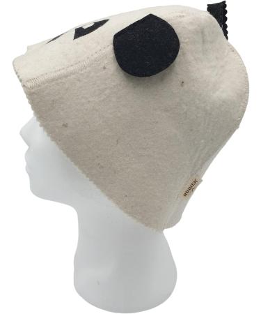 Fragrant Moments Panda Sauna Hat - 100% Cotton Felt Small Fit - Ultimate Sauna Cap for Comfort - Buy Online on GoSupps.com