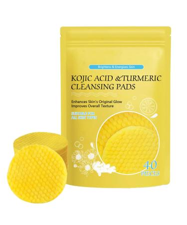 Fizepgo Turmeric Kojic Exfoliate Pads | Kurkuma-Kojic-Reinigungspads | Kurkuma Peeling Reinigungs Pads - Peeling-Pads F r Reinigung Und Peeling Akne-Narben Unclog Poren