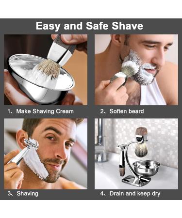 Premium Grutti Raziet Deluxe Chrome Razor & Brush Stand Set - Compatible with Double Edge Blades | International Shipping Available - Buy Online on GoSupps.com