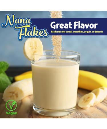 Nana Flakes 100% Pure Banana Flakes Food Powder - Natural - Great Source of Potassium & Fiber (Banana One Pound Bag) 1 Pound - Buy Online on GoSupps.com