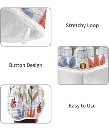 Super Absorbent Flower Hair Towels - 2 Pack Quick Dry Turbans for Women & Girls - Buy Online on GoSupps.com