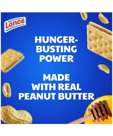 Lance Sandwich Crackers Captain's Wafers Peanut Butter and Honey 8 Ct Box - Delicious Snack Option - Buy Online on GoSupps.com