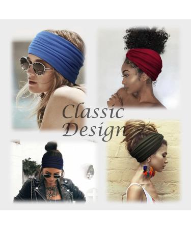 AKTVSHOW 7'' Wide Headbands for Women - 8Pack Extra Large Turban Hair Bands for Fashion, Yoga, Workout - Bright Hope Collection - Buy Online on GoSupps.com