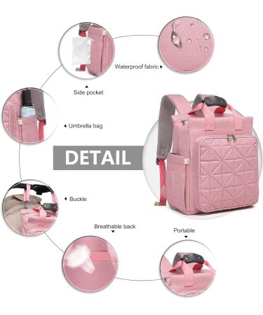 KONO Diaper Backpack - Large Multifunctional Baby Changing Bag for Moms & Dads - Stylish Rose Design International Shipping Available - Buy Online on GoSupps.com