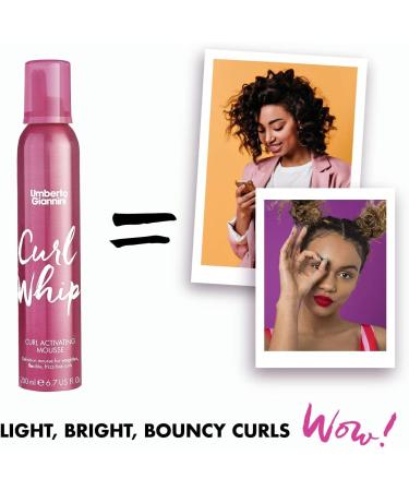 Umberto Giannini Curl Whip Curl Activating Mousse Vegan & Cruelty Free Frizz Solution Mousse for Curly or Wavy Hair 200 ml 200 ml (Pack of 1) - Buy Online on GoSupps.com