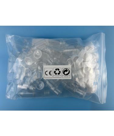 Gzcaiyun 50 Pcs Portable 20ml Plump Plastic Bottles with Screw Caps & Stickers for Cosmetics Travel & Camping - Buy Online on GoSupps.com