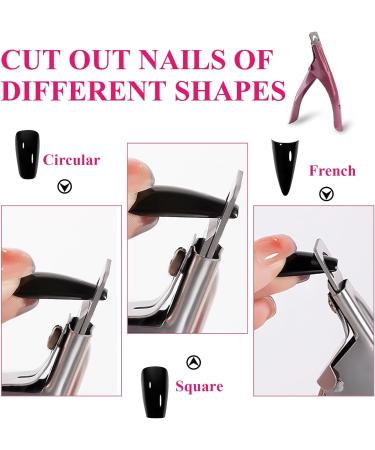 Professional Acrylic Nail Cutter Set - False Nail Clipper Cuticle Remover Cuticle Pusher Tool and 2PCS Nail Files Trimmer Cuticle Tools for Artificial Gel Nail Tips Nail Art (5 Pack) - Buy Online on GoSupps.com