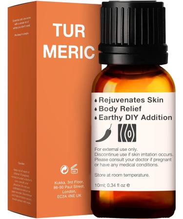 Kukka Turmeric Oil for Skin - Natural Essential Oil for Diffusers Face Hair & Aromatherapy Pain Relief Bath Bombs Soaps & Candles (10ml x 2) - Buy Online on GoSupps.com