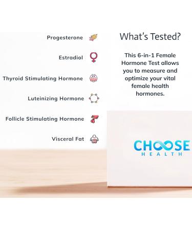 6-in-1 Female Hormone Test - At-Home Progesterone Estradiol LH FSH TSH Test | CLIA Accredited Lab | International Shipping Available - Buy Online on GoSupps.com