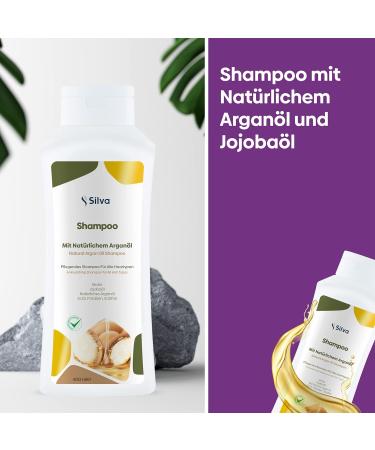  Silva 100% Natural Moroccan Argan Oil Shampoo Chemical-Free | Hair Care with Biotin and Jojoba Oil | Shampoo for Men and Women | Reduces Hair Loss and - Buy Online on GoSupps.com
