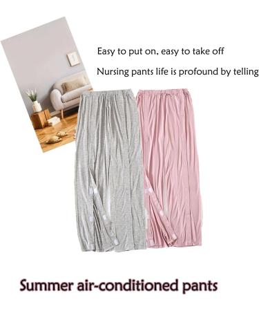 Shop Nursing Pants for Bedridden Patients | Tear Away Cotton Pants for Post-Surgery & Incontinence - Grey Large - Buy Online on GoSupps.com