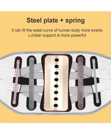 Back Support Back Brace Lumbar Support Widen Steel Keel Waist Back Brace Spine Support Lumbar Posture Corrector Belt Back Support Belt(Black XX-Large) XX-Large Black - Buy Online on GoSupps.com