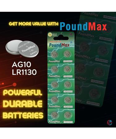 Buy AG10 LR1130 Batteries - 1.5V Alkaline Button Battery Combo Pack (10 Count) for Long-Lasting Power | Fast International Shipping - Buy Online on GoSupps.com