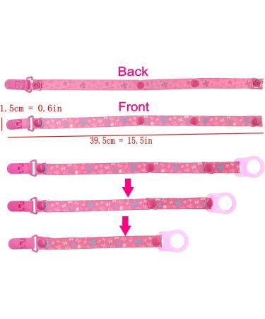 JZK 7-Pack Silicone Baby Dummy Clip Ring and Pacifier Holder Straps for Girls - Mam Soothers Compatible | Multicolor Baby Girl Accessories - Buy Online on GoSupps.com