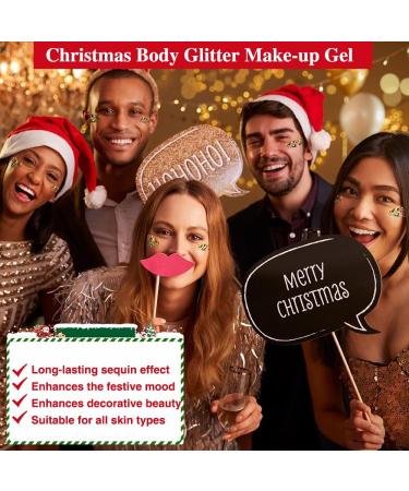  Fengyang Fengyang Glitter Body Gel Christmas Glitter Christmas Coloured Body Gel Suitable for Face Eyes Nails DIY Crafts (Carnival Night) - Buy Online on GoSupps.com