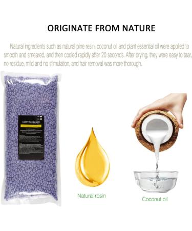 1000g Professional Stepless Lavender Hair Removal Wax Pearls - Natural Hard Wax for Face Body Legs Armpits & Bikini - Buy Online on GoSupps.com