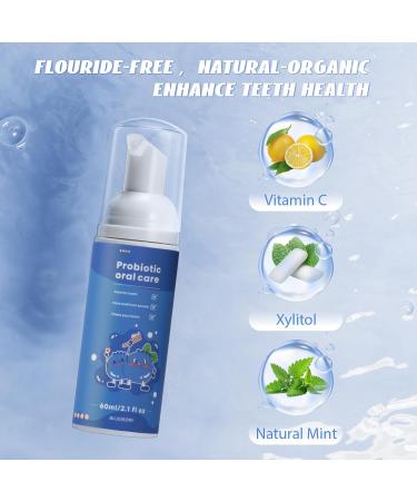 Fluoride Free Foam Kids Toothpaste | ELOTAME Natural Teeth Clean & Whitening - Strawberry & Blueberry Mint Flavor - Organic Travel Toothpaste for All Ages - Buy Online on GoSupps.com