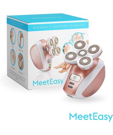 Meeteasy Electric Leg Shaver for Women - Rechargeable Painless Lady Razor - Cordless Bikini Trimmer in Gold - Buy Online on GoSupps.com
