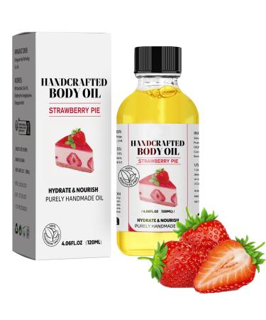 Coconut Cream Pie Body Oil Handcrafted Body Oil Coconut Cream Pie Handcrafted Coconut Cream Pie Body Oil Hand Crafted Body Oil for All Skin Types (Strawberry)