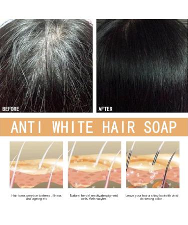 Man Gray Hair Reverse Bars (2pcs) - Unisex Gray Hair Repair Shampoo Bar for Men & Women Root Activator Formula - Buy Online on GoSupps.com