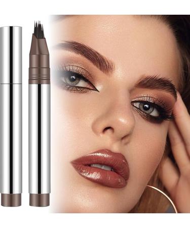 shuhauk Eyebrow fountain pen 2in1 eyebrow pencil Long Lasting Smudge Resistant Beauty Supplies Waterproof Hairline Pen for Photo Shoots Special Occasions 2 Yellow Brown - Buy Online on GoSupps.com