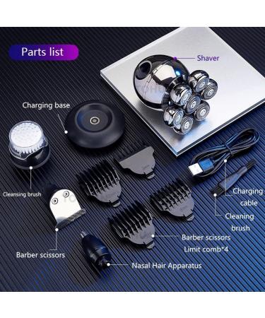 7D Electric Head Shaver for Bald Men | Waterproof Razor with LCD Display & 7 Floating Cutters | Multifunctional Trimmer for Smooth Shaving - Buy Online on GoSupps.com