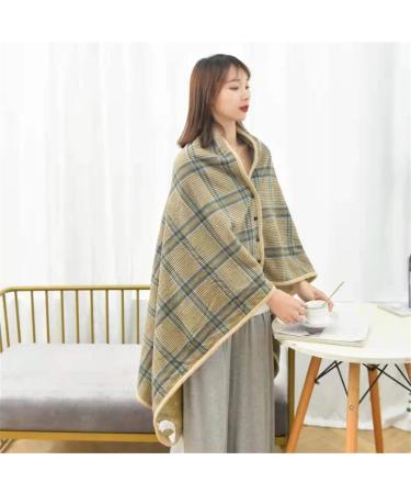 WOLWES Warm Wearable Blanket Poncho Blanket With Buttons Comfy Fleece Snuggle Throw Wrap Cape Lounge Blanket Office Shawl Wrap Blanket