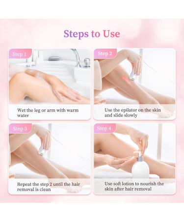 Epilator for Women - Facial & Body Hair Removal | LED Eyebrow Trimmer - White012 - Buy Online on GoSupps.com