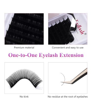 Professional 0.15mm D Curl Individual Classic Eyelash Extensions - Black Natural Lashes (Mix 9-17mm) - Buy Online on GoSupps.com