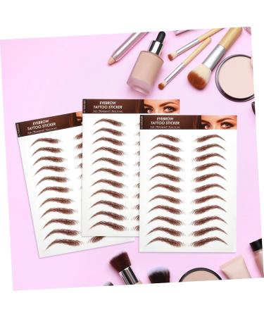 TOVINANNA 10 Sheets Eyebrow Stickers Simulation Eyebrow Fake Eyebrows Eyebrow Sticker for Eyebrows Waterproof 1 count (Pack of 1) Brownx2pcs - Buy Online on GoSupps.com