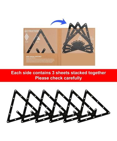 CM Pack of 6 Sheets Magic Ball Rack Pro Triangle Billiards Rack with Pool Table Marker Dots - Rack 8, 9, 10 Ball Combo Pack and Snooker - Buy Online on GoSupps.com