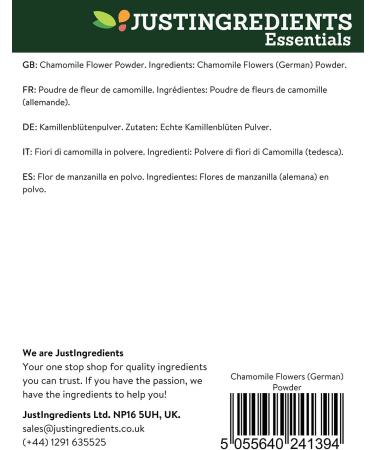 JustIngredients Essentials Chamomile Flowers German Powder 500 g 0 g (Pack of 1) - Buy Online on GoSupps.com